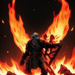 Dark fantasy cinematic shot, massive Legion of Infernal Flame marching across a volcanic steppe. An army of brutal orcs in black iron armor, sneaky goblins carrying siege tools, draconians with glowing magma veins, fire salamanders slithering between ranks, and towering fire golems made of burning basalt. Style mix of The Witcher's gritty realism and Noragami's dynamic supernatural contrast. Ash storm, cracked ground glowing with lava, heavy atmosphere of impending siege. Epic wide angle, dramatic chiaroscuro lighting, sparks and embers flying, muted desaturated colors with intense red and orange flame highlights. 8K, highly detailed --ar 16:9