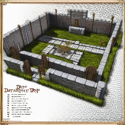 a dwarven dungeon battlemap